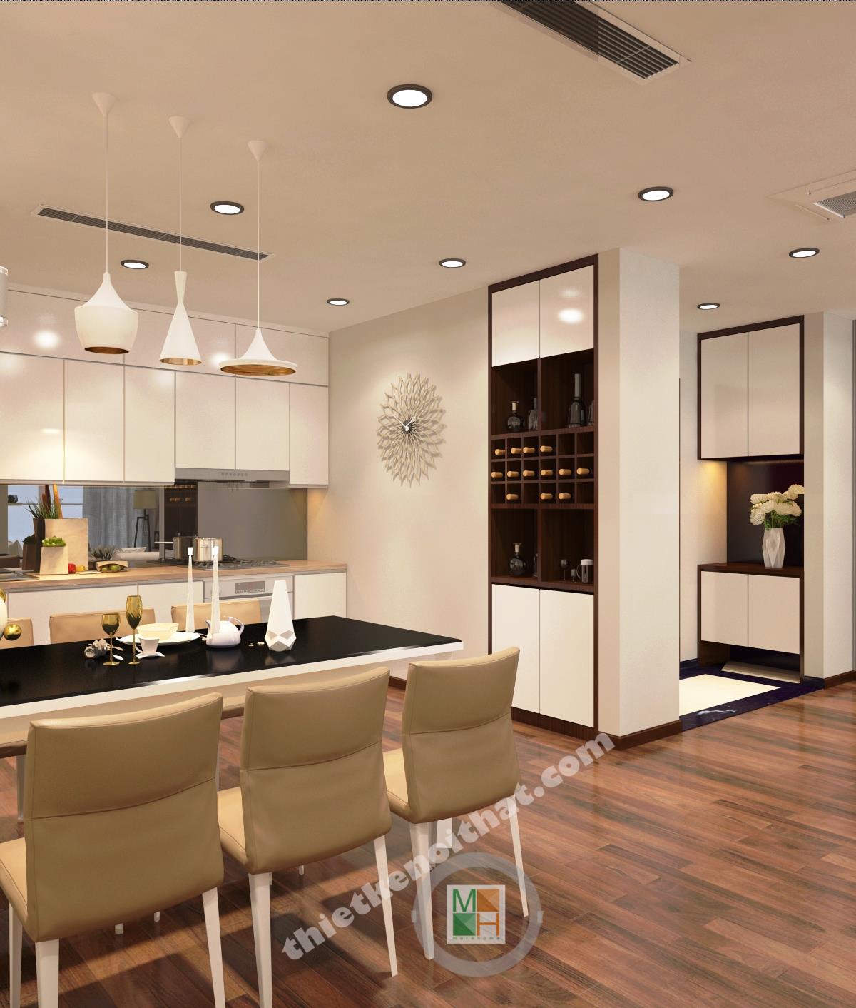 Thi công căn hộ hiện đại nhà anh Thắng tại Mandarin Garden Hòa Phát